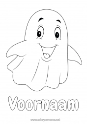 Gratis tekening Spook Halloween Eenvoudige kleurplaten