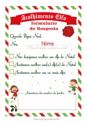 Desenho para personalizar Elfo de Natal Cartas de duendes travessos Carta de Chegada do Duende