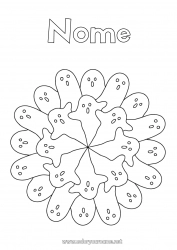 Disegno gratuito Fantasma Halloween Mandala Disegni da colorare facili