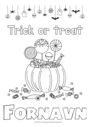 Gratis tegning Slik Slik eller ballade? Halloween Slik, søde sager Sut