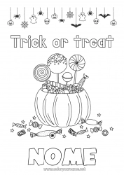 Desenho grátis Doces Doce ou travessura? Halloween Guloseimas, doces Pirulito