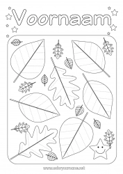 Gratis tekening Herfst Bladeren Eenvoudige kleurplaten Trace et colorie