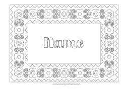 Colouring to customise Flowers Day Of The Dead Mexico Fifth Of May Mexican Embroidery