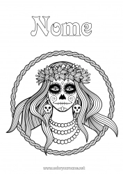 Disegno gratuito Giorno dei Morti Catrina