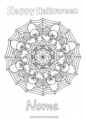 Disegno gratuito Ragno Halloween Mandala Cupcake Insetti Iscrizione 