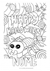 Desenho grátis Aranha Halloween Insetos Inscrição 