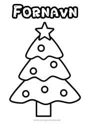 Gratis farvelægning Juletræ Nem farvelægning Grantræ