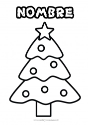 Dibujo libre árbol de Navidad Dibujos fáciles para colorear Abeto