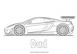 Child coloring page Vehicles Car Race Cars, vans, and motorhomes