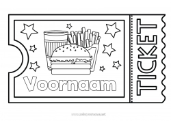 Gratis tekening Hamburger Ticket