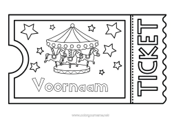 Gratis tekening Pretpark Ticket Kermis