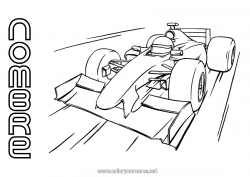 Dibujo libre Sport Vehículos Coches Fórmula 1 Carrera Automóviles, furgonetas y autocaravanas Deportes de motor