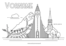 Kostenlose Zeichnung Stadtbild Island Viking