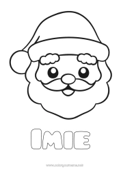 Kolorowanka za darmo Święty Mikołaj Łatwe kolorowanki