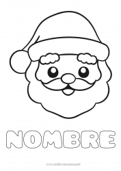 Colorear para personalizar Papá Noel Dibujos fáciles para colorear