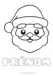 Dessin gratuit Père Noël Coloriages faciles