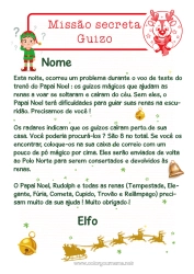 Desenho para personalizar Sino Missão do Elfo de Natal Cartas de duendes travessos