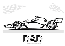 Free colouring Sport Vehicles Car Formula One Course Cars, vans and motorhomes Motor sports