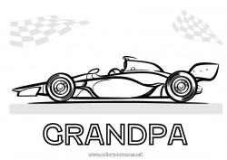 Child coloring page Vehicles Car Formula 1 Race Cars, vans, and motorhomes Motor sports