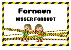 Gratis farvelægning Jule-nisser Skilt Dør