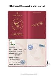 Free drawing Christmas elves North Pole Elf on the Shelf Trip Elf passport