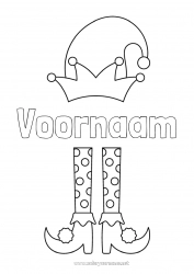 Gratis tekening Kerstelf Elfjes kleurplaten