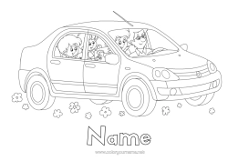 Free colouring Dad Mum Vehicles Car Cars, vans and motorhomes