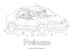 Dessin gratuit Papa Maman Véhicules Voiture Voitures, vans et camping-cars