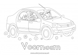 Gratis tekening Papa Mama Voertuigen Auto Auto's, busjes en campers