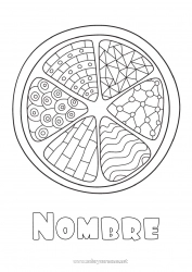 Dibujo libre Zentangle Pizza