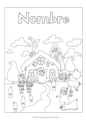 Colorear para personalizar Nieve Elfos de navidad Dibujos de Elfos para colorear Polo norte El Taller de Papá Noel Laponia