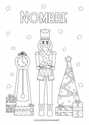 Dibujo libre árbol de Navidad Juegos y juguetes Cascanueces Reloj