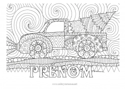 Dessin gratuit Camion Véhicules Zentangle Camions et véhicules utilitaires Sapin