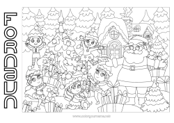 Gratis tegning Gaver Julenissen Julealver Jul