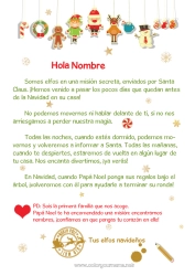 Colorear gratis Elfos de navidad Navidad Cartas de elfos bromistas Carta de Llegada del Elfo