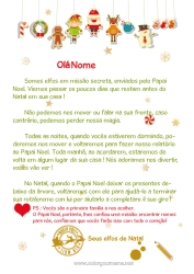 Desenho para personalizar Elfo de Natal Natal Cartas de duendes travessos Carta de Chegada do Duende