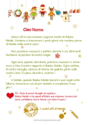 Disegno gratuito Elfo di Natale Natale Lettere di elfi scherzosi Lettera di Arrivo degli Elfi