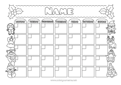 Free colouring Christmas Children's activities Advent calendar Calendars and planners.
