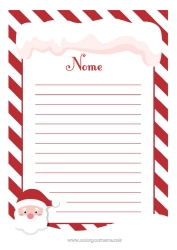 Desenho grátis Natal Carta ao Papai Noel Atividades para Crianças Lista de presentes para o Papai Noel
