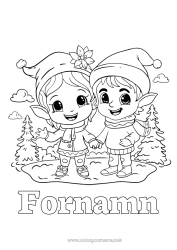 Gratis färgläggning Julnissar Tomtefärgläggningar