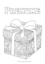 Pagină de colorat personalizată Cadouri Zentangle
