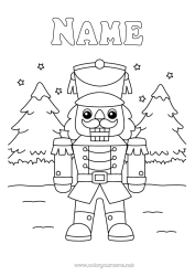 Free colouring Toys Games and toys Nutcracker