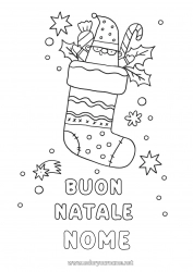 Disegno gratuito Natale Calza di Natale Messaggio 