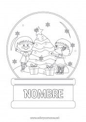 Dibujo libre árbol de Navidad Elfos de navidad Bolas de Navidad Dibujos de Elfos para colorear