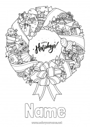 Free drawing Christmas Christmas decorations Christmas wreath