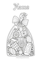 Colouring to customise Sweets Candy Cane Treats, Sweets Pacifier