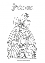 Coloriage gratuit Bonbons Sucre d'orge Gourmandises, sucreries Sucette