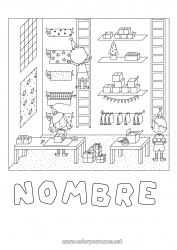 Colorear gratis Regalos El Taller de Papá Noel