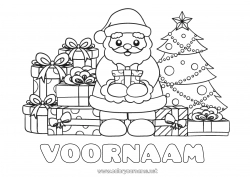 Gratis tekening Cadeaus Kerstboom Kerstman Kerstmis