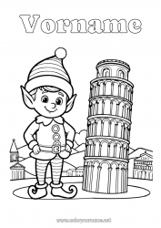 Kostenlose Malvorlage Weihnachtself Elfen Ausmalbilder Italien